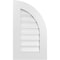 Ekena Millwork Quarter Round Top Right Surface Mount PVC Gable Vent w/ 3-1/2"W x 1"P Standard Frame, 16"W x 28"H GVPQR16X2801SF - alternate 1